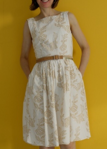 Vogue dress using organic cotton batiste from Lebenskleidung