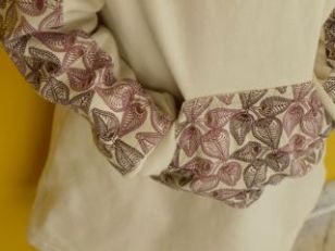 Organic cotton rib knit used for cuffs